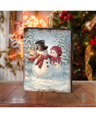 by Dona Gelsinger Snow Much in Love Wooden Block