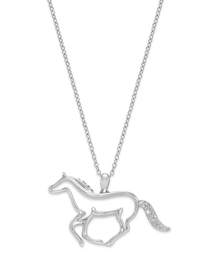 Macy s ASPCA Tender Voices Sterling Silver Necklace Diamond