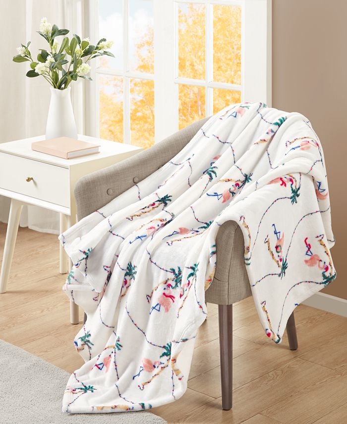 Whim by Martha Stewart CLOSEOUT Printed Plush Throw Created for