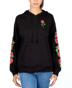 image of Rebellious One Juniors- Rose Hooded Sweatshirt