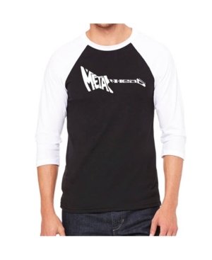 La Pop Art Metal Head Men's Raglan Word Art T-shirt