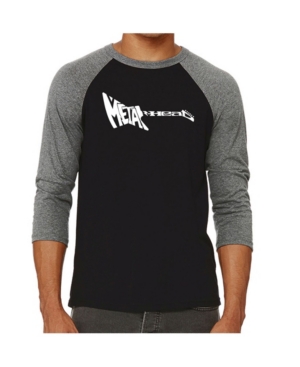 La Pop Art Metal Head Men's Raglan Word Art T-shirt