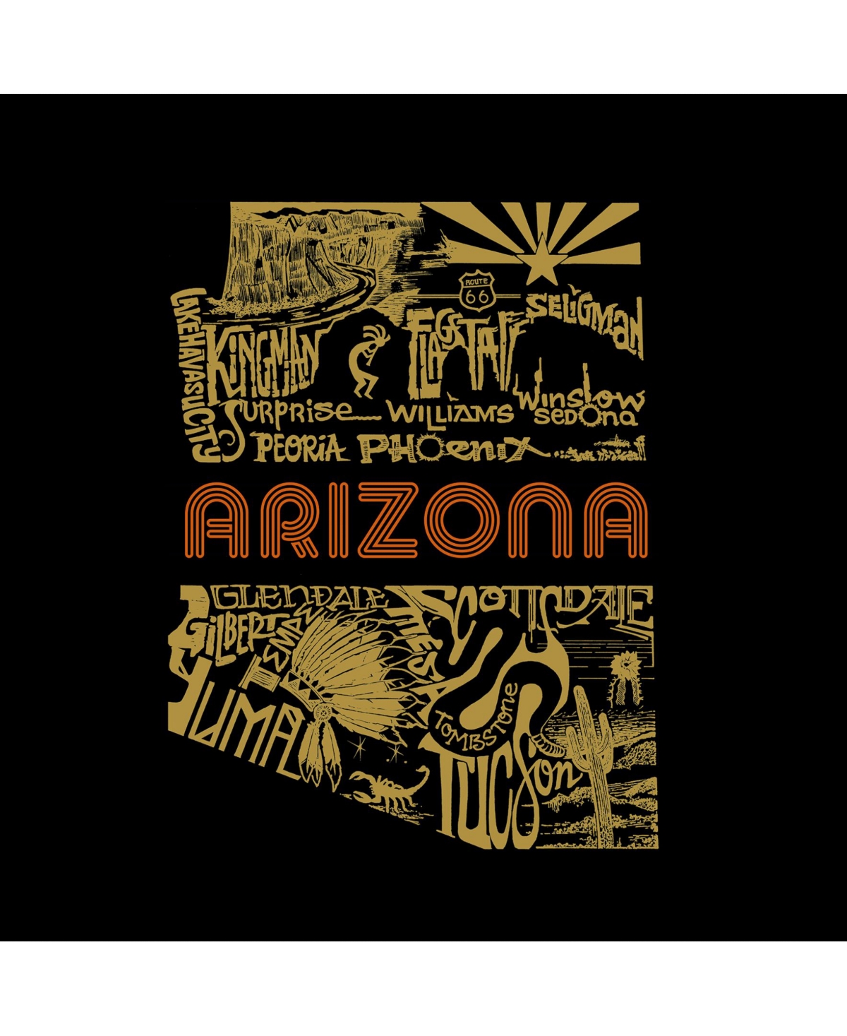 La Pop Art Az Pics Men's Raglan Word Art T-shirt