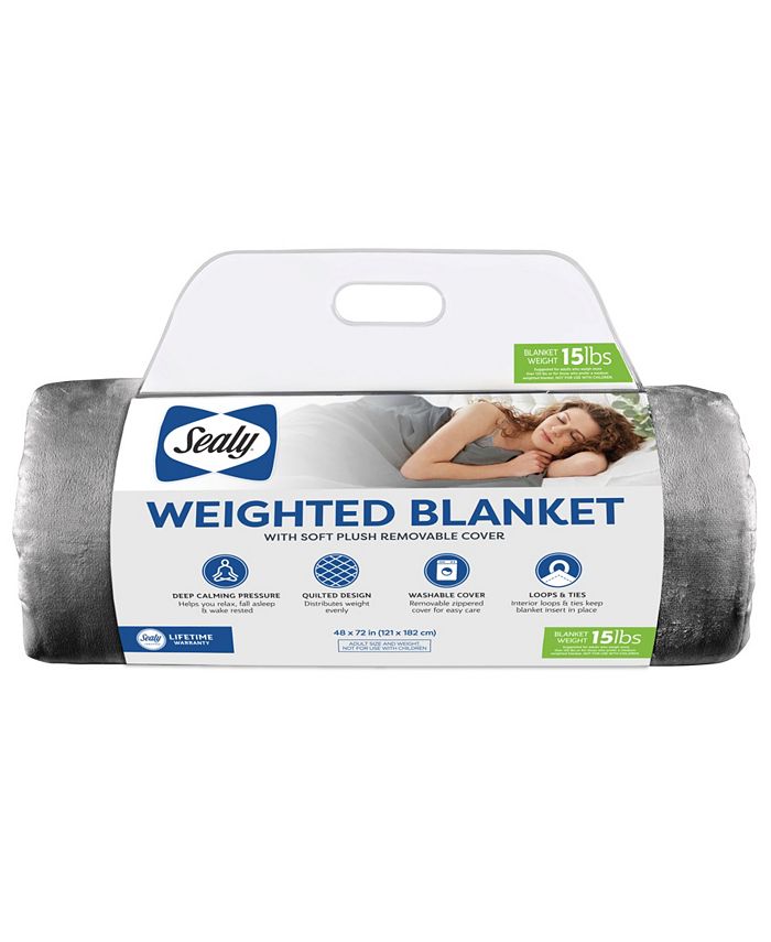 Sealy 48" x 72" Weighted Blanket, 15 lbs Macy's
