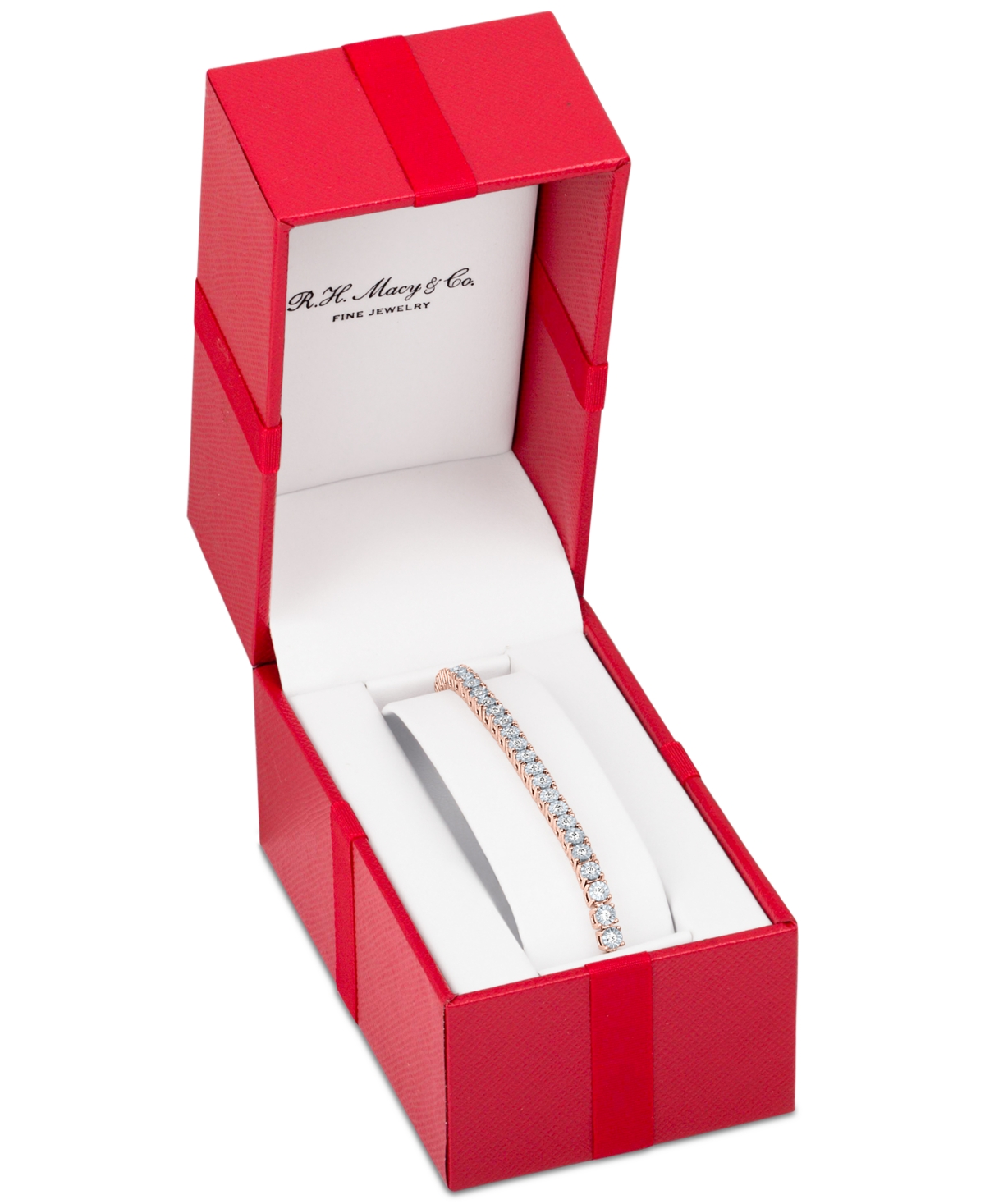 Macy's Diamond Tennis Bracelet (1 Ct. T.w.) In Sterling Silver, 14k Gold-plated Sterling Silver Or 14k Rose In Rose Gold-plated Sterling Silver