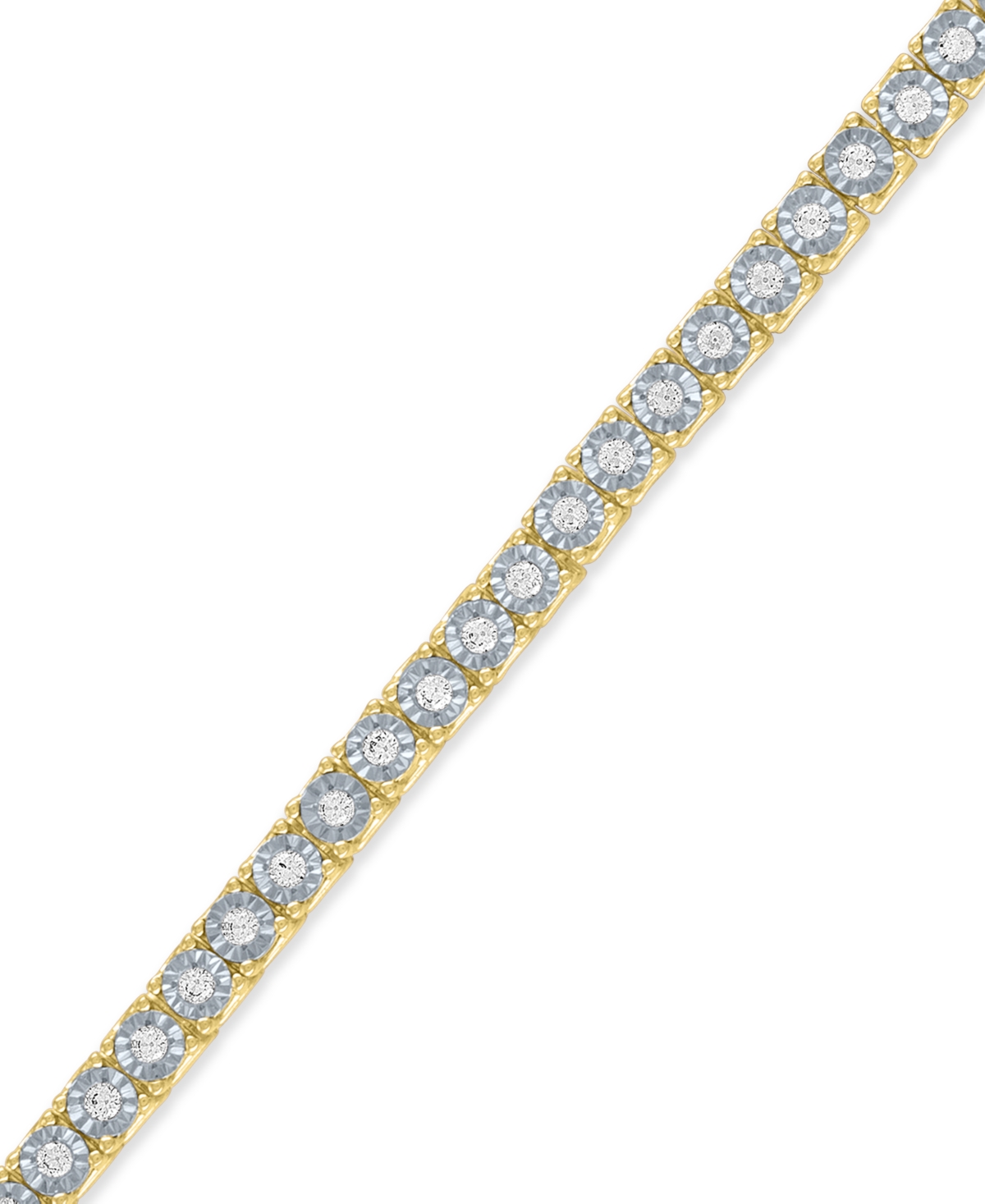 Macy's Diamond Tennis Bracelet (1 Ct. T.w.) In Sterling Silver, 14k Gold-plated Sterling Silver Or 14k Rose In Gold-plated Sterling Silver