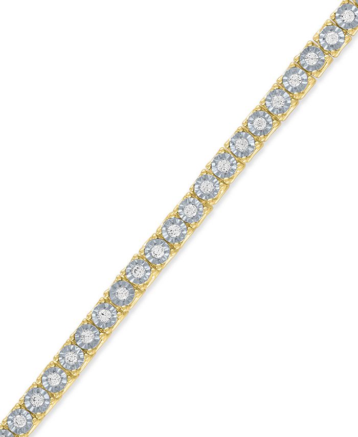 Macy's Diamond Tennis Bracelet (1 ct. t.w.) in Sterling Silver, 14k