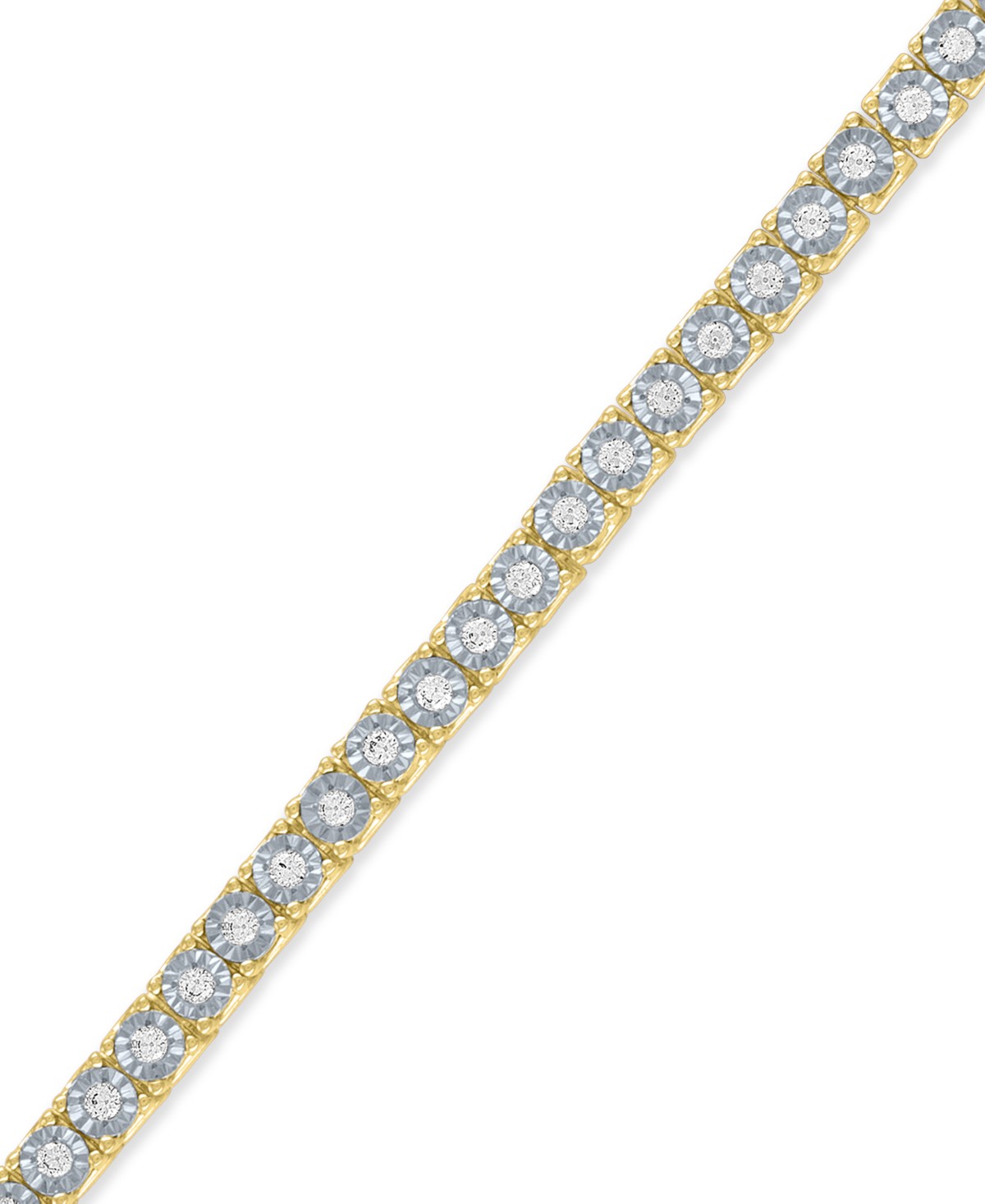 Женские платья Macy's Diamond Tennis Bracelet (1 ct. t.w.) in Sterling Silver, 14k Gold-Plated Sterling Silver or 14k Rose Gold-Plated Sterling Silver — фото 3