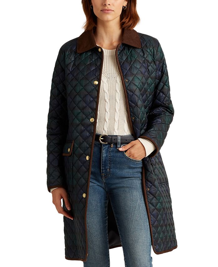 Lauren Ralph Lauren Diamond-Quilted A-Line Coat & Reviews - Coats & Jackets  - Women - Macy's