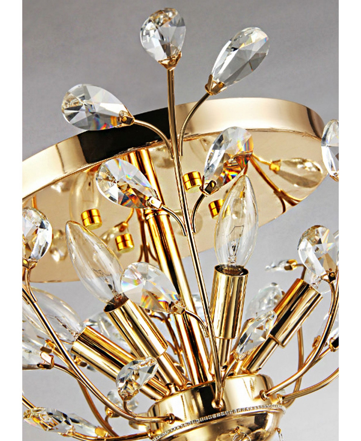 Home Accessories Ava 12" 6-Light Indoor Flush Mount Chandelier with Light Kit