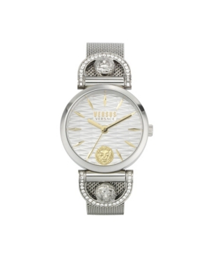 image of Versus by Versace Women-s Iseo Silver Tone Stainless Steel Bracelet Watch 36mm