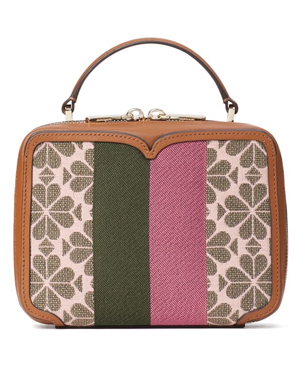 kate spade new york Spade Flower Jacquard Vanity Stripe Mini TopHandle