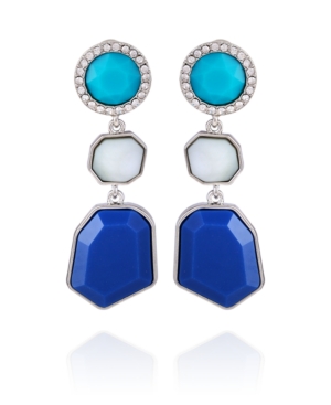 image of T Tahari Women-s Summer Chic Drop Chip Earring