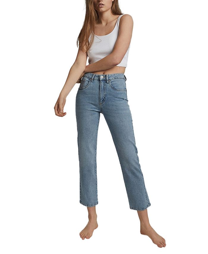 COTTON ON Women's Straight Stretch Denim Jean & Reviews - Jeans - Juniors - Macy's