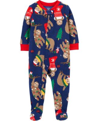 Carter's Baby Boy Or Girl 1-Piece Christmas Fleece Footie PJs - Macy's