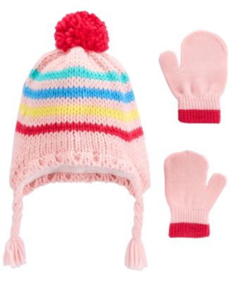 baby girl hat and glove set