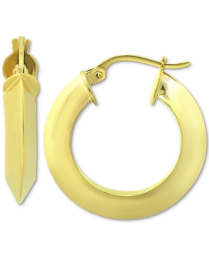 image of Giani Bernini Small Knife-Edge Hoop Earrings in 18k Gold-Plated Sterling Silver, 3/4