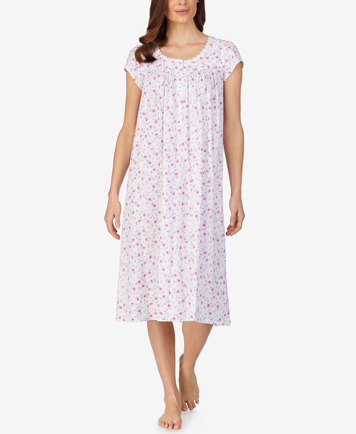 Eileen West Cotton FloralPrint Long Nightgown Macy's