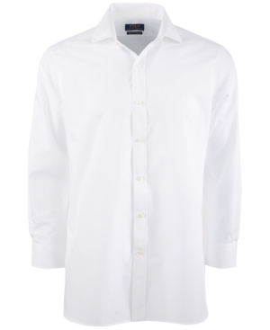 Polo Ralph Lauren Men's Classic/Regular-Fit Wrinkle-Resistant Solid Pinpoint Oxford Dress Shirt