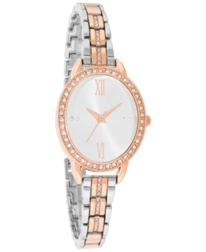 image of Inc Women-s Two-Tone Pave Bracelet Watch 37mm, Created for Macy-s