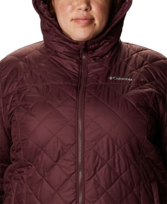 plus size columbia copper crest hooded quilted jacket