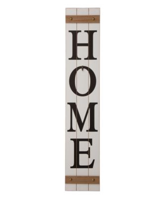 Wooden "Home" Floral Porch Sign, Set of 4