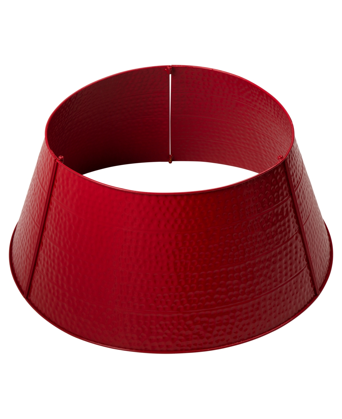 GlitzhomeHammered Metal Tree Collar - Red