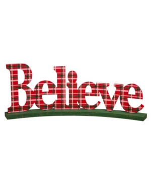 Glitzhome Wooden Believe Table decor