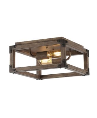 Magnolia 2-Light Rustic Farmhouse LED Flush Mount