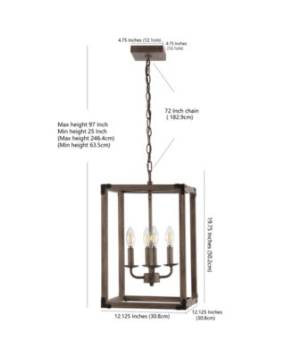 Magnolia 4-Light Adjustable Rustic Farmhouse LED Pendant