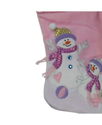 Northlight Light Baby's First Christmas Velveteen Snowmen Christmas ...