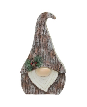 Northlight Faux Tree Bark Gnome Christmas Figure In Brown
