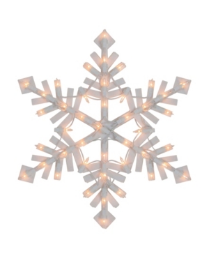 Northlight Lighted Snowflake Christmas Window Silhouette In White