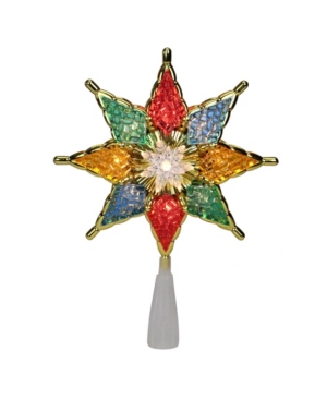 Northlight Pre-lit Crystal-point Star Christmas Tree Topper In Red