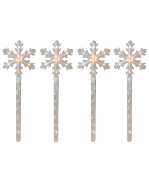 Northlight Snowflakes Christmas Pathway Marker With Lawn Stakes In Clear