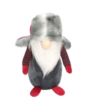 Northlight Gnome With Faux Fur Trapper Hat Christmas Decoration In Gray