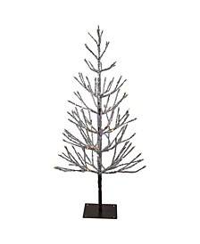 Pre-Lit LED Artificial Christmas Tree with Icicle Lights