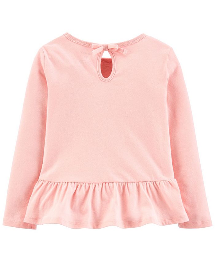Carter's Toddler Girl Be Happy Jersey Peplum Tee Macy's