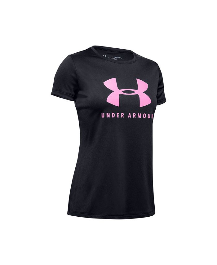 Under Armour Big Girls Logo-Print T-Shirt - Macy's