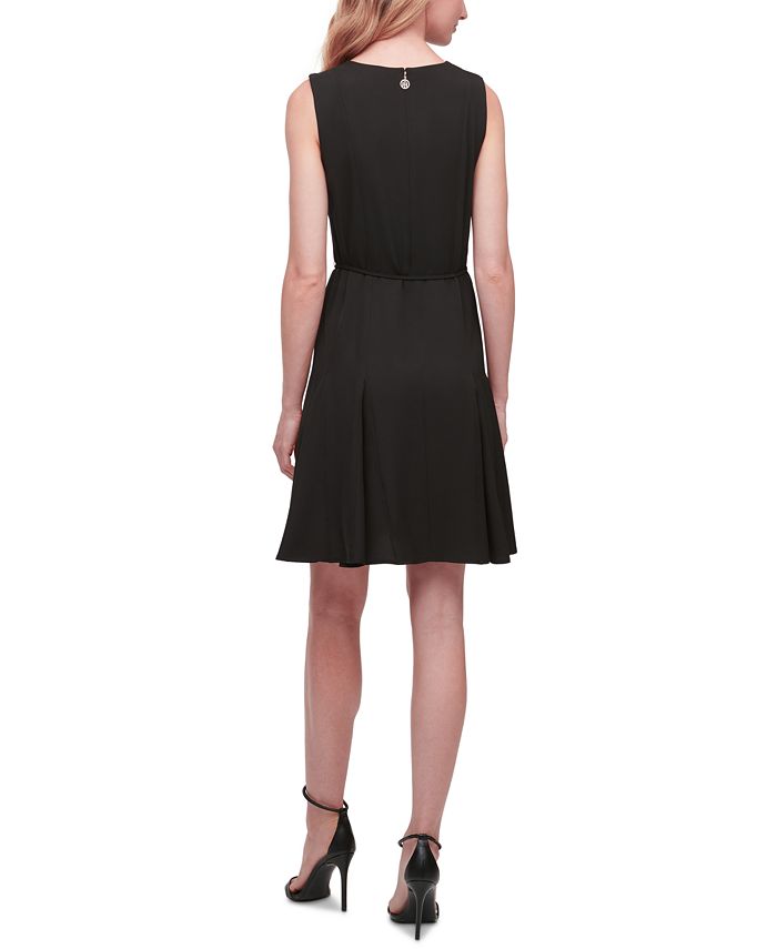 tommy hilfiger women's neck tie a line dress