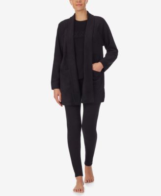 DKNY - Plush Cardigan & Leggings Pajama Set