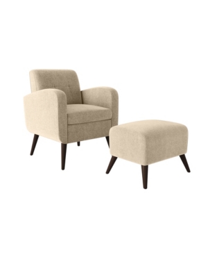 Handy Living Thom's Arm Chair and Ottoman Set