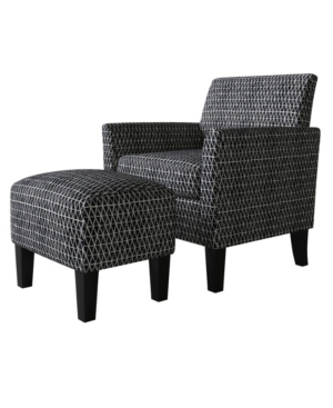 Handy Living Marquee Half Round Arm Chair and Ottoman Set