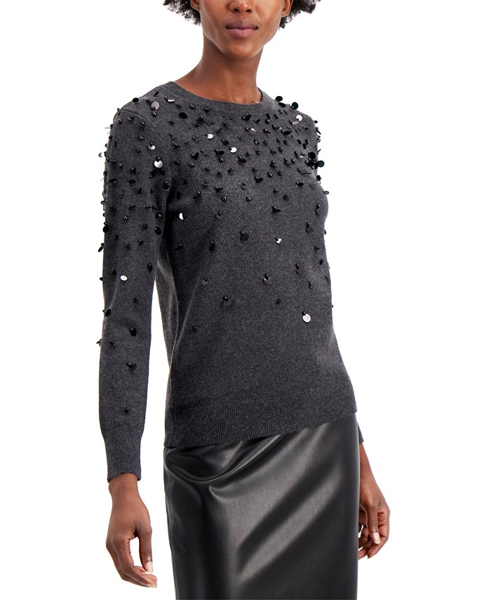 Alfani Paillette Sweater, Created for Macy's - Macy's