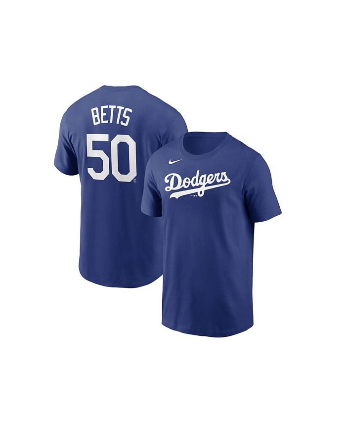 Men's Nike Mookie Betts Black Los Angeles Dodgers Black & White Name &  Number T-Shirt