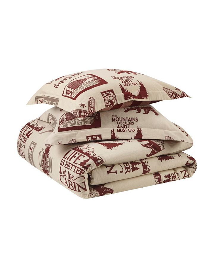 Premier Comfort Cabin Flannel Comforter Set, King Macy's