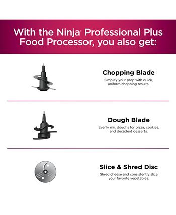 Ninja Bn601 Professional Plus Food Processor 1000-Peak-Watts with Auto-iQ Preset Programs Chop Puree Dough Slice Shred with A 9-Cup Capacity and A