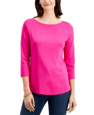 Charter Club Seamed Cold Shoulder Top main image 0