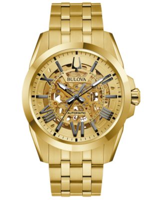Bulova Men's Automatic Classic Sutton Gold-Tone Stainless Steel ...