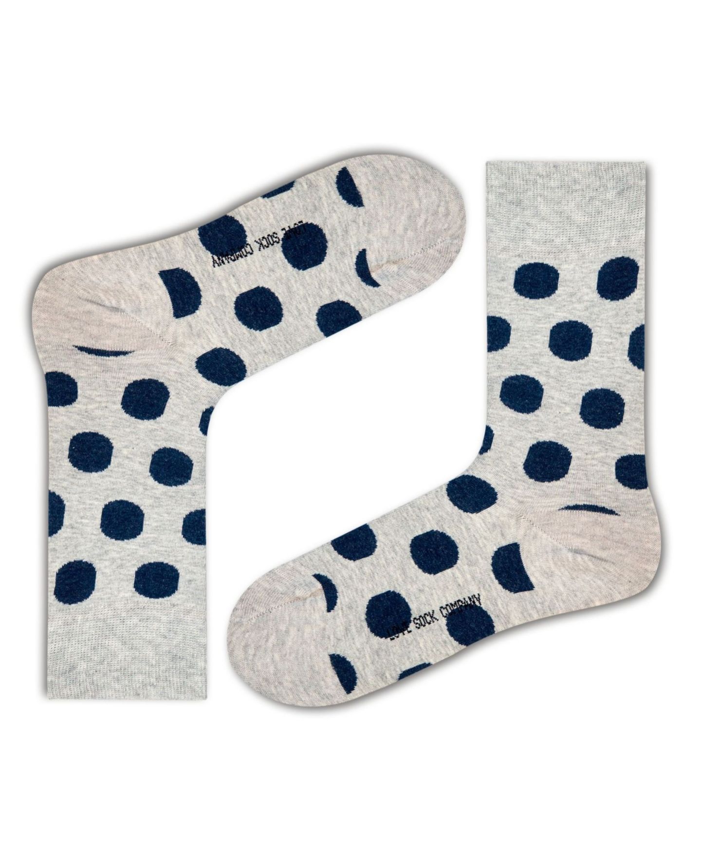 Носки Polka, средней высоты, хлопок, в горошек — Love Sock Company, цвет: Серый — фото 1